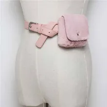 Зимние мини-Женские поясные сумки, маленькие женские меховые поясные сумки, модные однотонные поясные сумки, женские поясные сумки