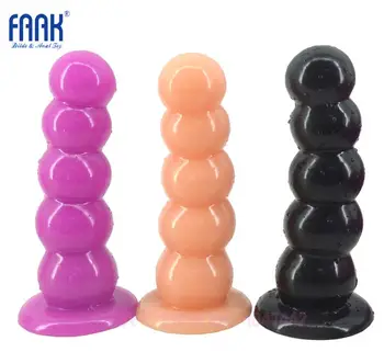 FAAK Strong suction big dildo beaded anal dildo butt plug ball anal plug sex toys for woman man adult product sex shop huge dild 2