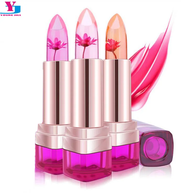 

New 3pcs Magic Lipstick Moisturezer Waterproof Flower Temperature Change Color Lips Stick Waterproof Chrysanthemum Lip Balm Kit