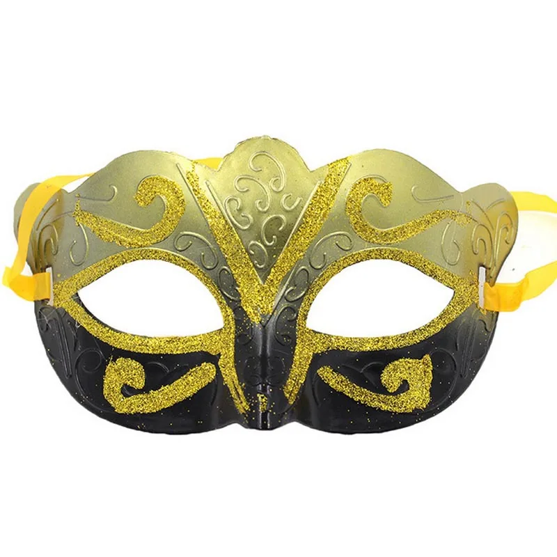 100pcs Ball Mask With Gold Glitter Mask Unisex Sparkle