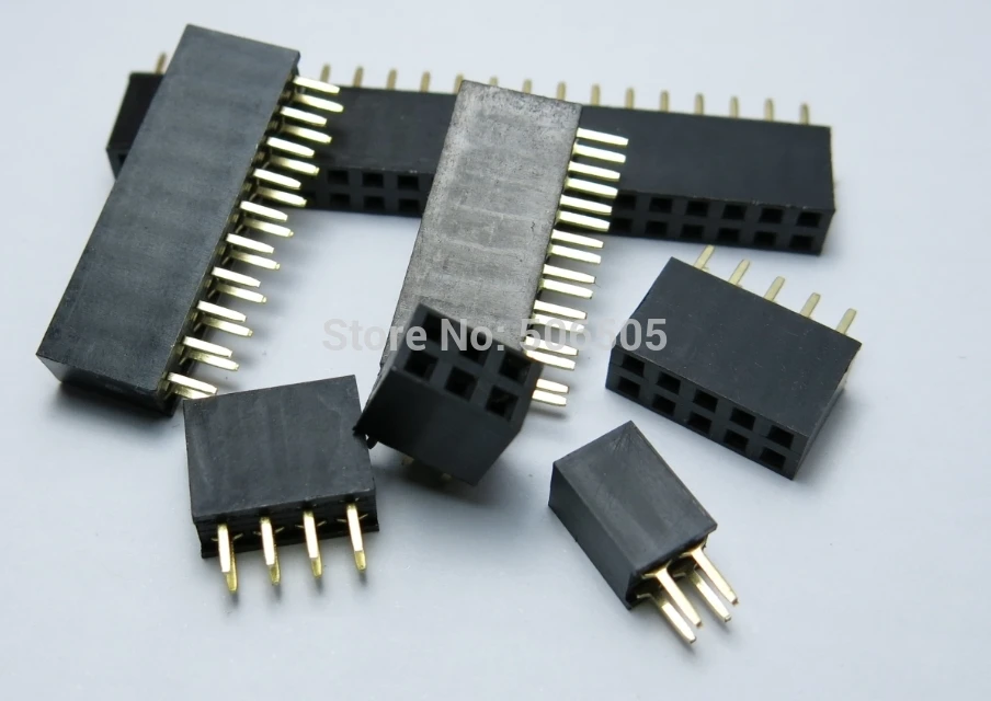

Free shipping 4Pins Double row line socket outlet Female 2.54 MM spacing ribbon cable socket 20pcs/lot