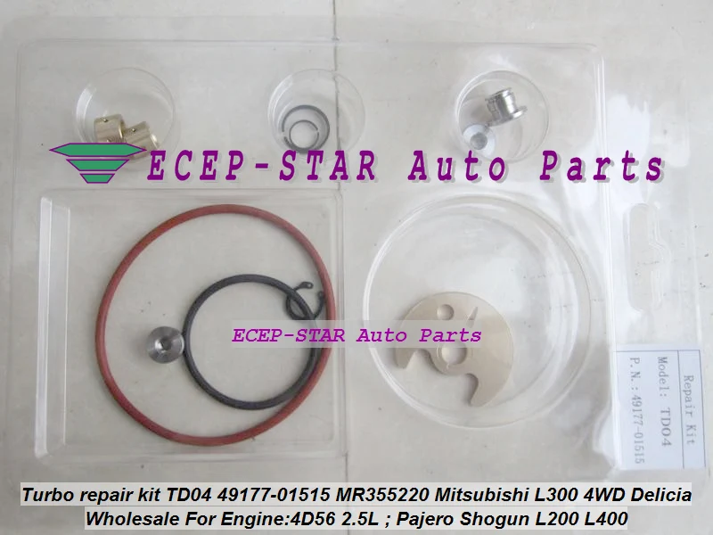 jc-Turbo repair kits TD04 49177-01515 MR355220 Mitsubishi L300 4WD Delicia Pajero Shogun L200 L400 4D56 2.5L
