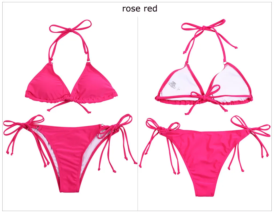 010 rose red bikini
