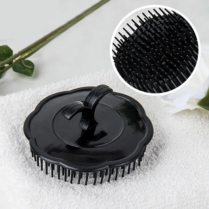 Soft Glue Head Massage Brush Creative Bathroom Shampoo Cleaning Brushes Plastic Sanitary Comb