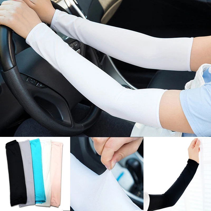 

Fashion 1Pair Cooling Arm Sleeves Cover UV Sun Sunscreen Protection for Car Auto Trunks Riding Cycling Golf Athletic Sport