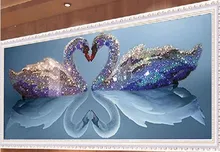 5D DIY Diamant Malerei Kits Runde Strass Draw diamantstickerei Tiere Schwan Kreuzstich Kit Mosaik Bild blume Schwäne
