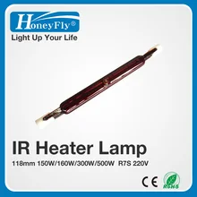 HoneyFly Infrared Halogen Lamp 110V 220V 150W 160W 300W 500W J118 Heater Halogen Bulb Single Spiral