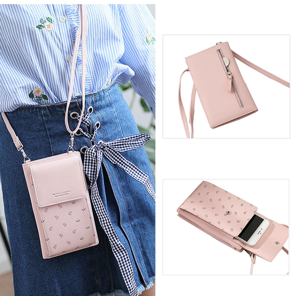 

Multifunction Women PU Leather shoulder bag High-capacity Female Money Clutch Phone Bag