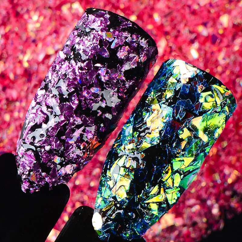 T-TIAO CLUB 1 Box Holo Nail Sequins Powder Gradient Flake Glitter Manicure Art Paillettes Decoration Tips | Красота и здоровье