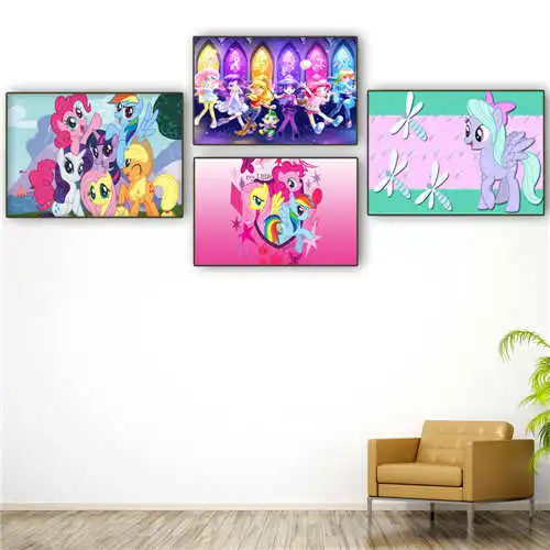 Custom Canvas Poster My Little Pony Printing Posters Cloth Fabric