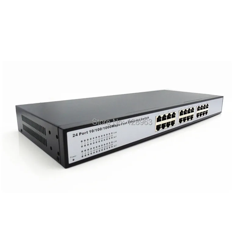 Ручной сетевой коммутатор 24 порта 1000 м гигабитный ethernet для ip камеры. Ip телефон
