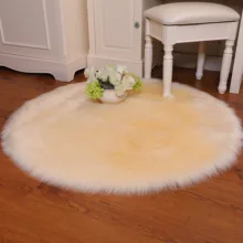 Мягкий искусственный овчина пушистый коврик круглое одеяло меховой шерстяной коврик для спальни гостиной меховые коврики меховые аксессуары для дома