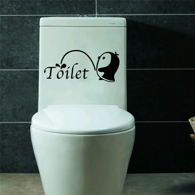 Cute Penguin Removable Stickers Self Adhesive Wall Decal Bathroom ... Cute Penguin Removable Stickers Self Adhesive Wall Decal Bathroom ...