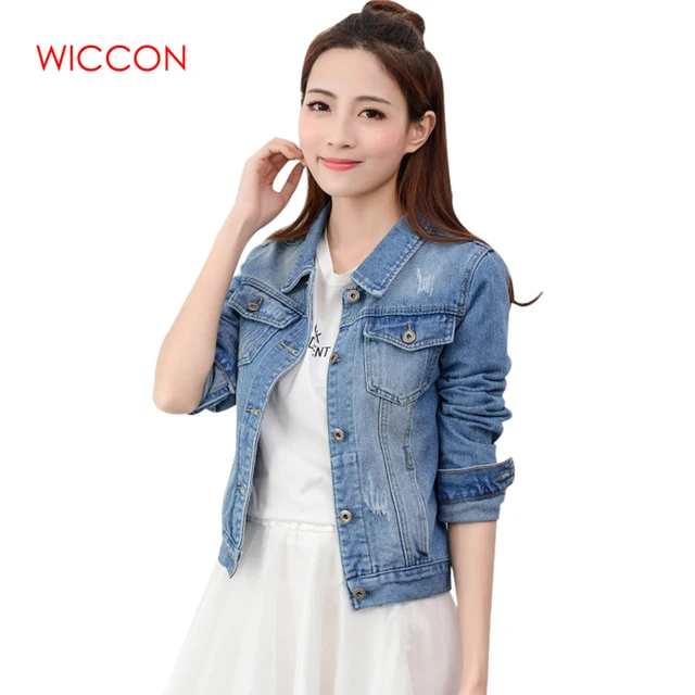 Brand Spirng Autumn New Denim Jacket For Women Fashion Casual Vintage Jeans Clothes Jacket Women Patchwork Single Breasted Coat 1