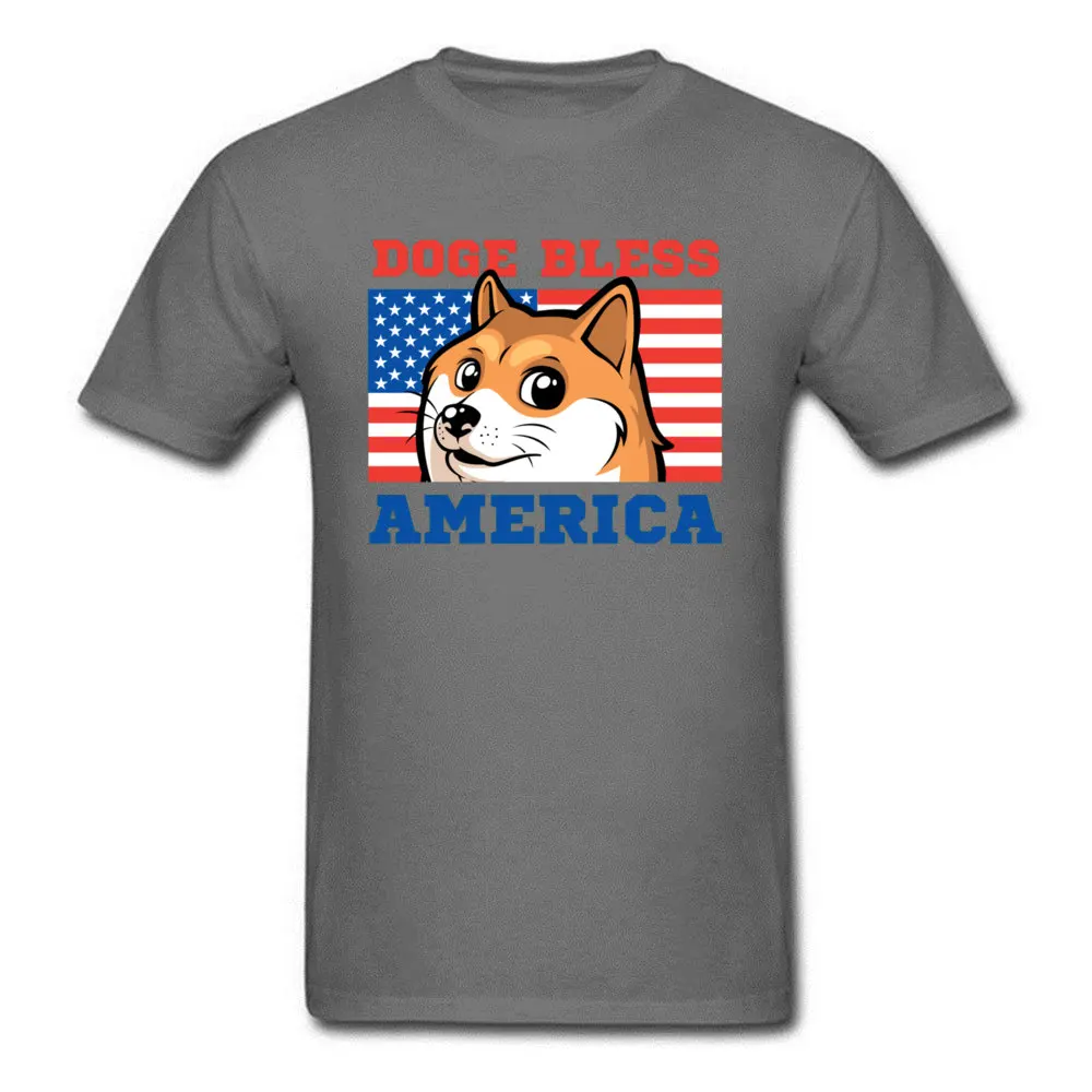 Doge Bless America 12478 100% Cotton Casual Tops Tees Dominant Short Sleeve Men's T Shirts Group Labor Day T-Shirt O Neck Doge Bless America 12478 carbon