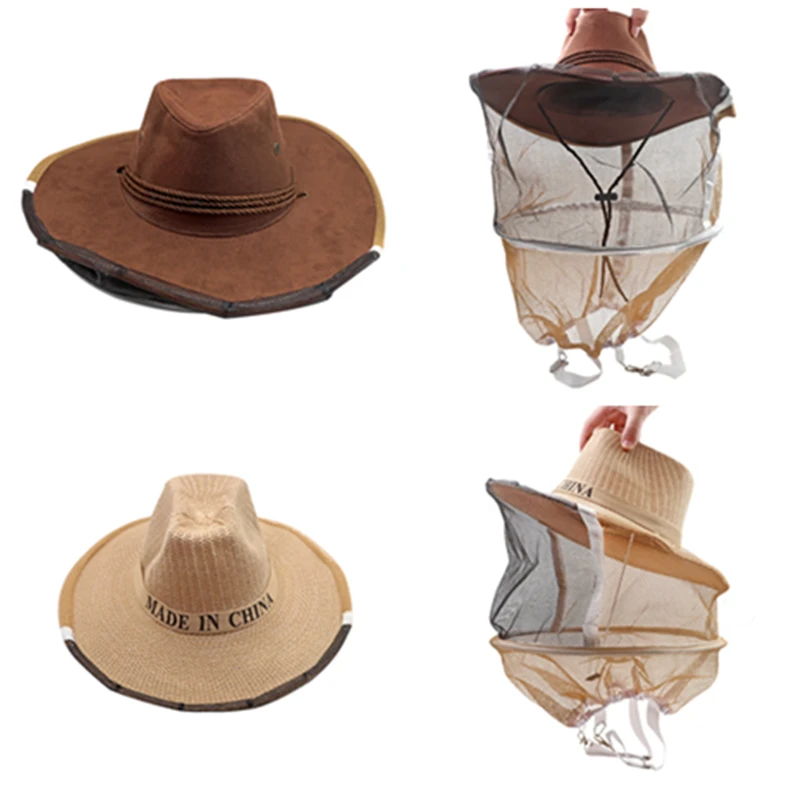 

Beekeeping Tools Anti-bee Hat Bee Mosquito Protective Cap Net Veil Full Face Neck Cover Outdoor Bug Mesh Mask Head Protector