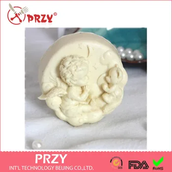 

Handmade Soap Books Chocolate Molds Soap Mould Cake Decoration Baking Cooking Tools Angel Bear Design Silica Gel Baby PRZY 001