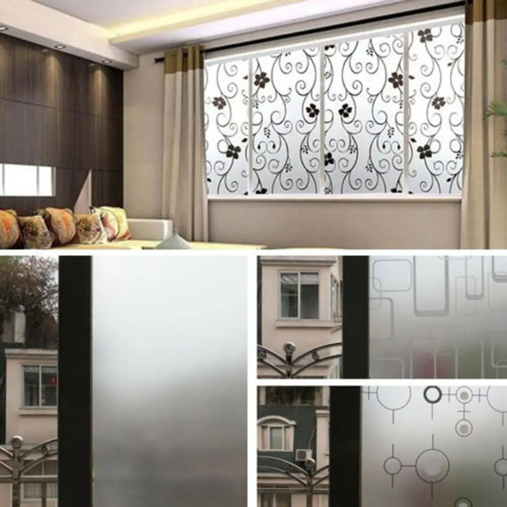 Waterproof Glass Frosted Bathroom Window Decal Self Adhesive Film Wall Sticker 