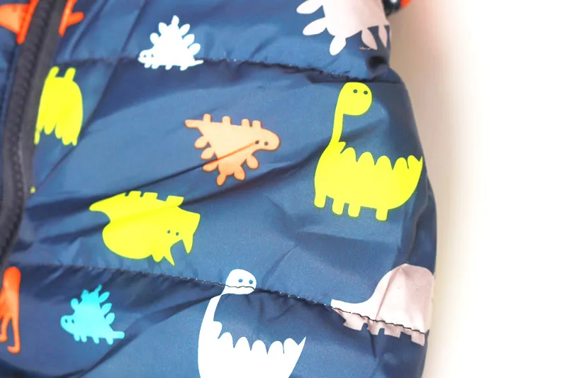 BOTEZAI/верхняя одежда для детей; жилет для маленьких мальчиков; коллекция года; осенняя одежда для детей; жилет с динозавром без рукавов; Детские хлопковые Жилеты с капюшоном