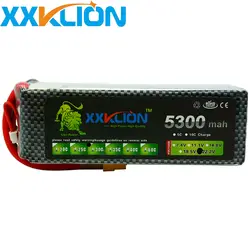 Бесплатная доставка XXKLION drone lipo батарея Pack 22,2 в 6 S 5300 мАч 30C вертолет модель автомобиля re аккумуляторы