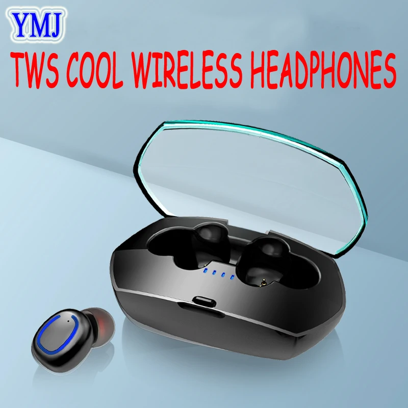 

2019 New TWS Fingerprint Touch Bluetooth Earphones, HD Stereo Wireless Headphones,Noise Cancelling Gaming Headset