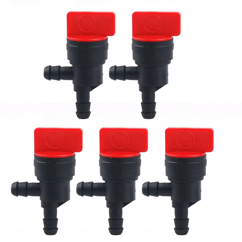 5pcs Shut Cut Off Valves 90 Degree 1/4 Gas Fuel For Briggs& Stratton Tools Gear