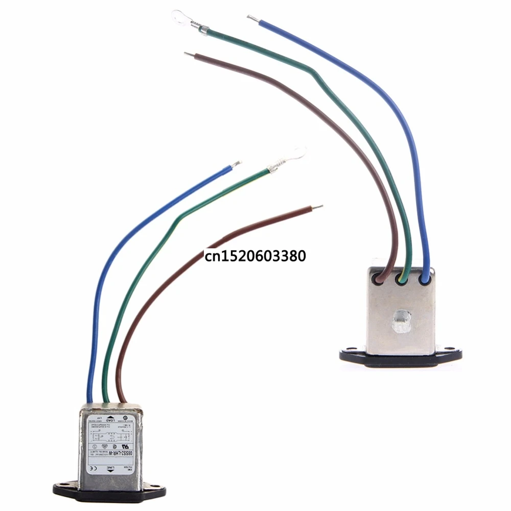 MEXI 3-контактный 115/8A 220 В переменного тока, 50/60Hz Мощность разъем фильтра Панель крепление фильтр EMI