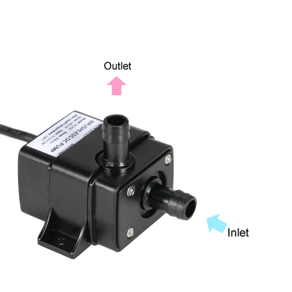 Ультра-тихий мини водяной насос DC12V микро Бесщеточный Водяной масляный насос погружной фонтан аквариумный циркулирующий 240л/ч 5 Вт лифт 3 м