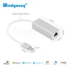 Type C to RJ45 Lan Adapter USB C to Ethernet Adapter 10/100Mbps USB Type-C Network Card USB C to Ethernet for MacBook Chromebook 2