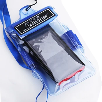 2015 Brand New High Quality PVC Blue Cellphone Waterproof Bag Underwater Floating Cases Pouch For Small Size |