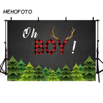 

MEHOFOTO Lumberjack Baby Shower Background Rustic Woodland Birthday Party Banner Decorations Photobooth Photography Backdrops