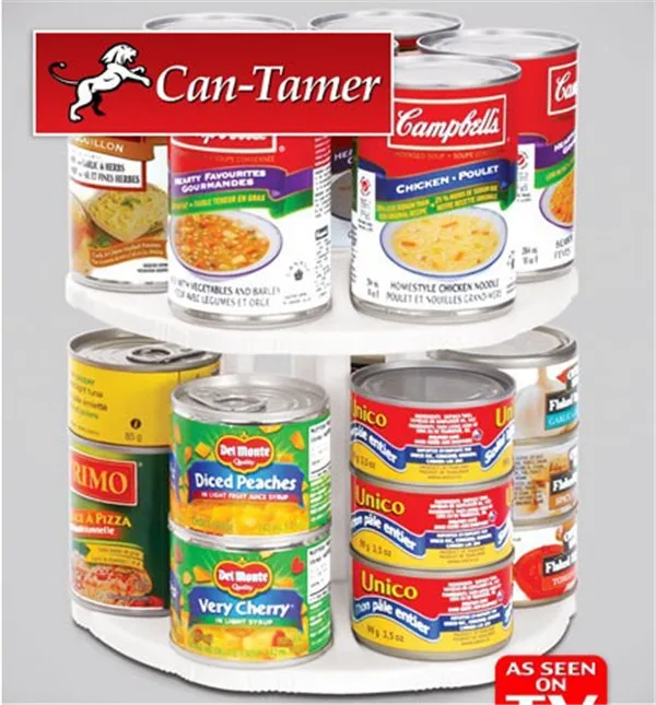 Multi function rotary drink Placing rack Two Tier Beverage Can Carousel