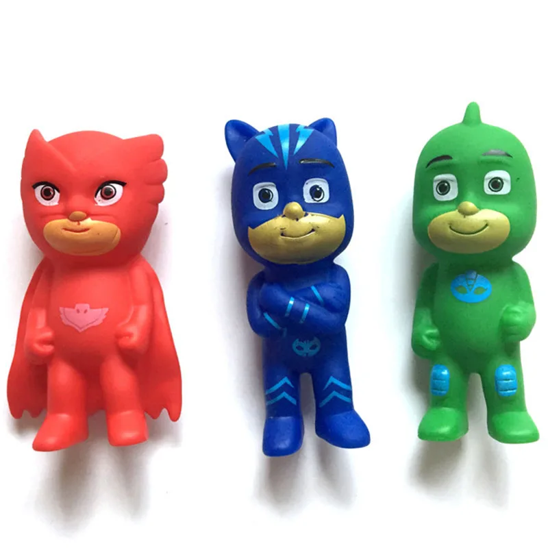 

3pcs PJ Masks figures cartoon juguetes toys set for kids 2016 New PJ Masks Connor\Greg\Amaya characters toys lot party decor