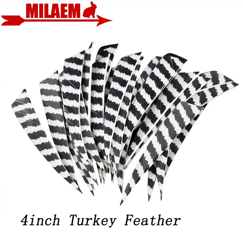 

50/100pcs 4inch Archery Turkey Feathers Arrow Fletching Natural Feathers DIY Wooden Arrow Shaft Hunting Shooting Bow Accessories