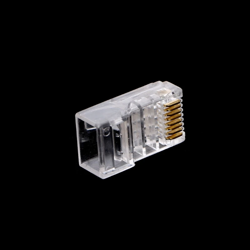 100 шт. RJ45 8-контактный разъем CAT6 Сетевой Кабель модульный Ethernet хрустальные пробки-L059 Новинка; Лидер продаж