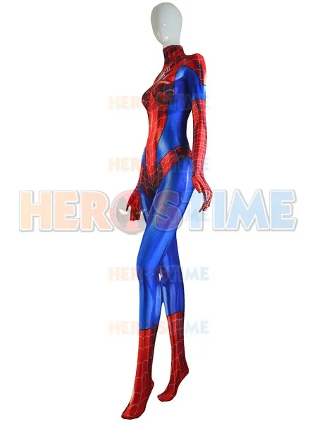 MJ Jamie костюм Человека-паука спандекс принт Мэри Джейн девушка косплей костюм леди супергерой Zentai костюм на заказ