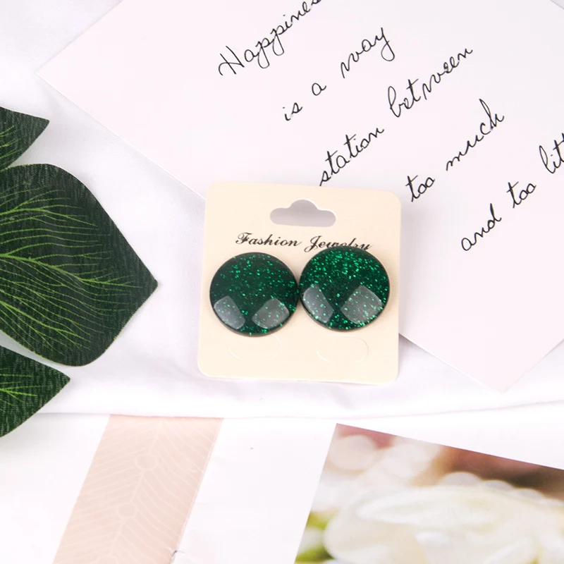 GuanLong Trendy Round Red Acrylic Earring for Women Fashion Jewelry Big Geometric Circle Resin Party Earrings 2019 New Brincos (3)