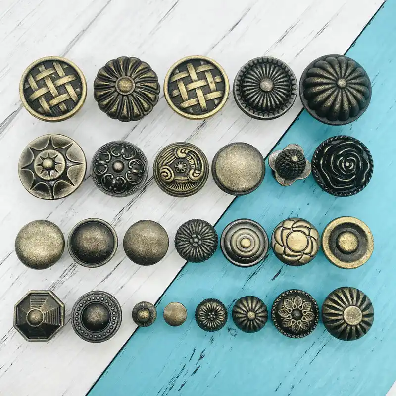 1pc Vintage Antique Brass Cabinet Handles Single Bronze Handles