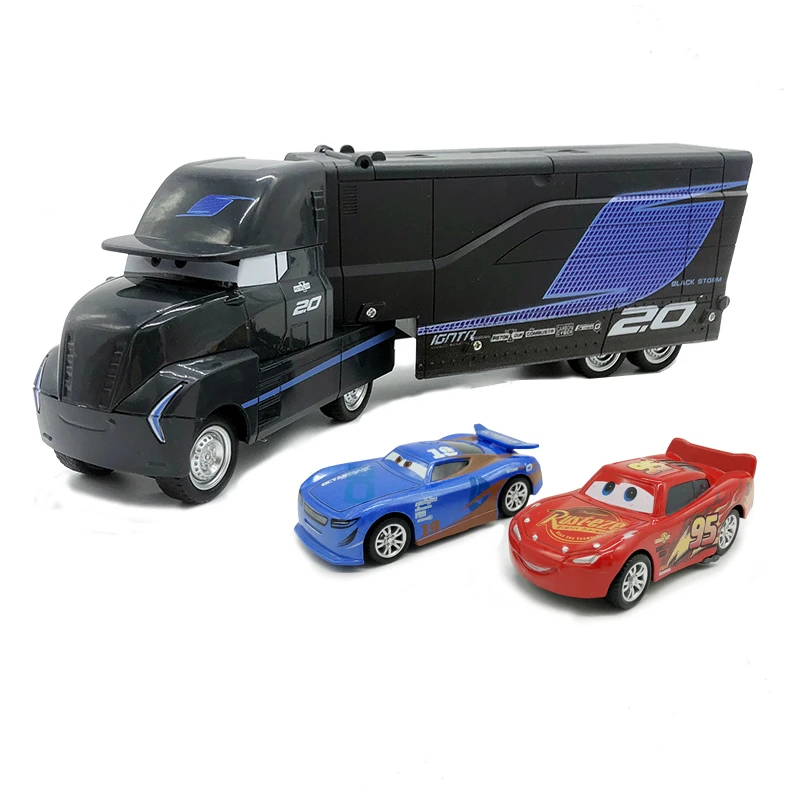 Disney Pixar Cars 2 3 Джексон Storm грузовик Мак дядя игрушки Молния Маккуин 1:55 литья под давлением модели автомобиля игрушки детский день рождения