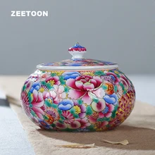 Цзиндэчжэнь бутики Famille Роуз фарфор Чай банок угги Китай кунг-фу Чай комплект Чай jar конфеты хранения Творческий дом Декор