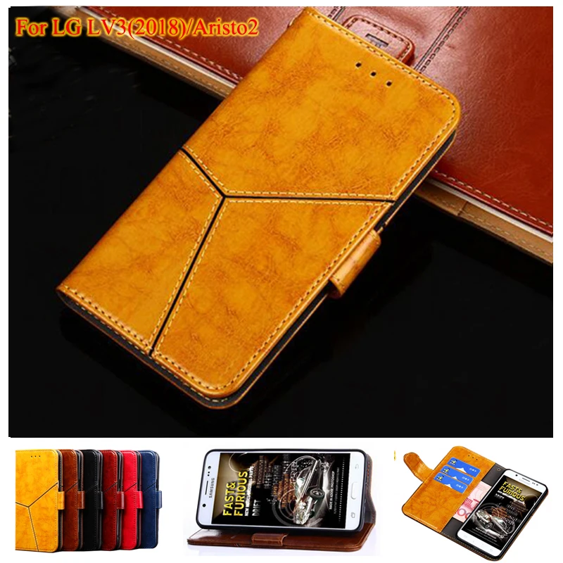

YeLun For LG LV3 2018 LM-X210MA Case Cover Flip Leather Stand Wallet Card Cover For LG LV3 X210MA Coque Phone Case