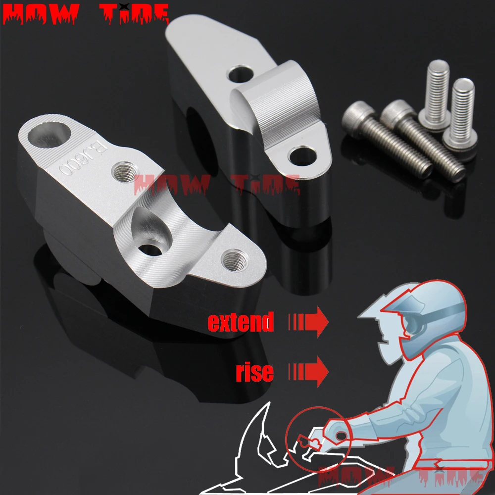 Аксессуары для мотоциклов CNC руль стояки Ручка Бар Зажим Расширение адаптер для Benelli BJ600 BN600 TNT600 BN600i TNT/BN 600