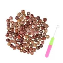 Профессиональные заколки для волос крючком, спицами w/100 шт Деревянные дреды манжеты Dread крюк плетение украшение бисером инструменты