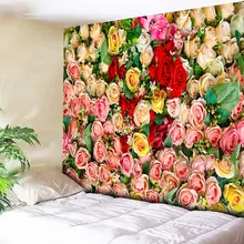 3D красные розы гобелены с цветами настенный домашний декор художественный ковер богемные настенные ковры спальня Бохо хиппи настенное одеяло ковер 3 размера