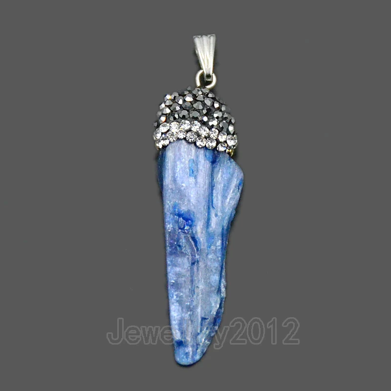 001-4a Freeform Sliced Rhinestone on Silver 10x39-15x51mm