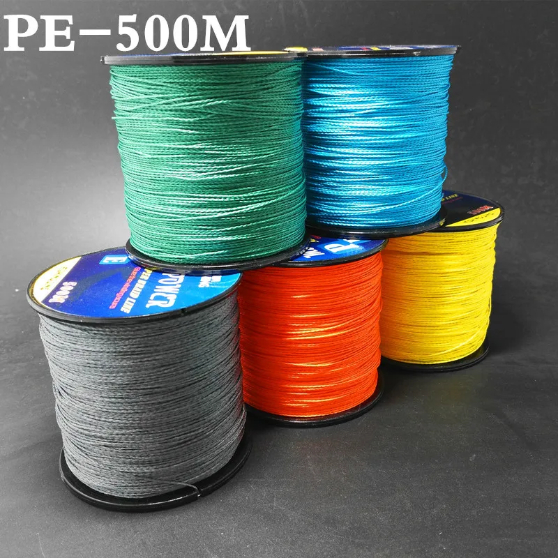 Рыболовная плетеная леска 4 пряди 500 м 10 20 30 40 60 90LB|fishing line|braided fishing linejapan multifilament |