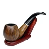 Classic Wood Grain Resin Pipe Chimney Filter Long Smoking Pipes Tobacco Pipe Cigar Gifts Narguile Gift Grinder Smoke Mouthpiece 1