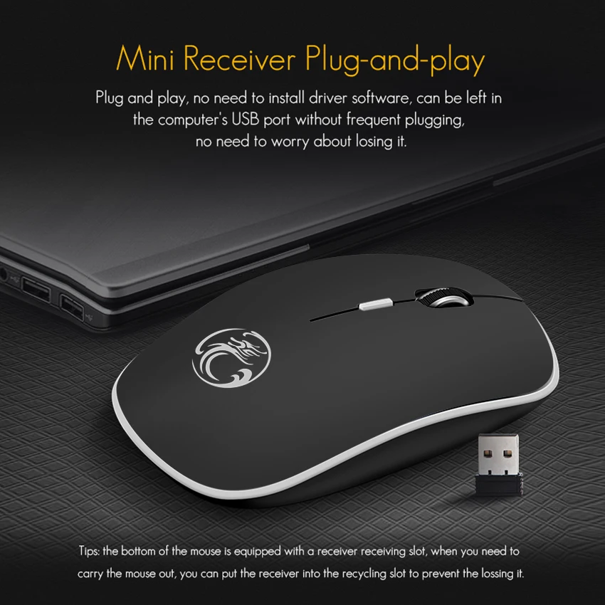 iMice Silent Wireless Mouse Ultra quiet Mice 2.4G Ergonomic Mouse Noiseless Button With USB Receiver Computer Mice For PC Laptop iMice Silent Wireless Mouse Ultra quiet Mice 2.4G Ergonomic Mouse Noiseless Button With USB Receiver Computer Mice For PC Laptop