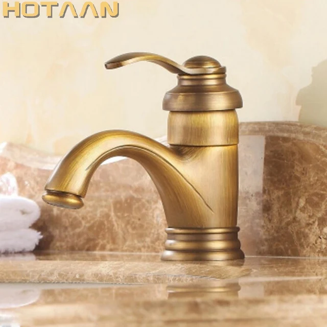 Antique Brass Basin Faucets | Crane Sink Water Mixer Tap 1