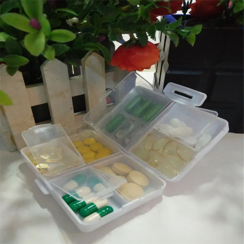 1 шт. пластиковый 7 дней складной мини-ящик для таблеток для хранения таблеток, Дорожный Чехол-держатель, контейнер